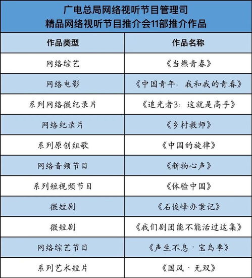 網(wǎng)絡(luò)視聽司召開精品節(jié)目推介會(huì) 11個(gè)項(xiàng)目發(fā)布最新進(jìn)展，共繪信息網(wǎng)絡(luò)傳播視聽節(jié)目發(fā)展藍(lán)圖